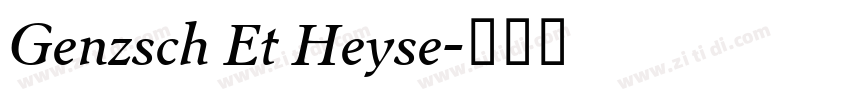 Genzsch Et Heyse字体转换 Genzsch Et Heyse字体转换